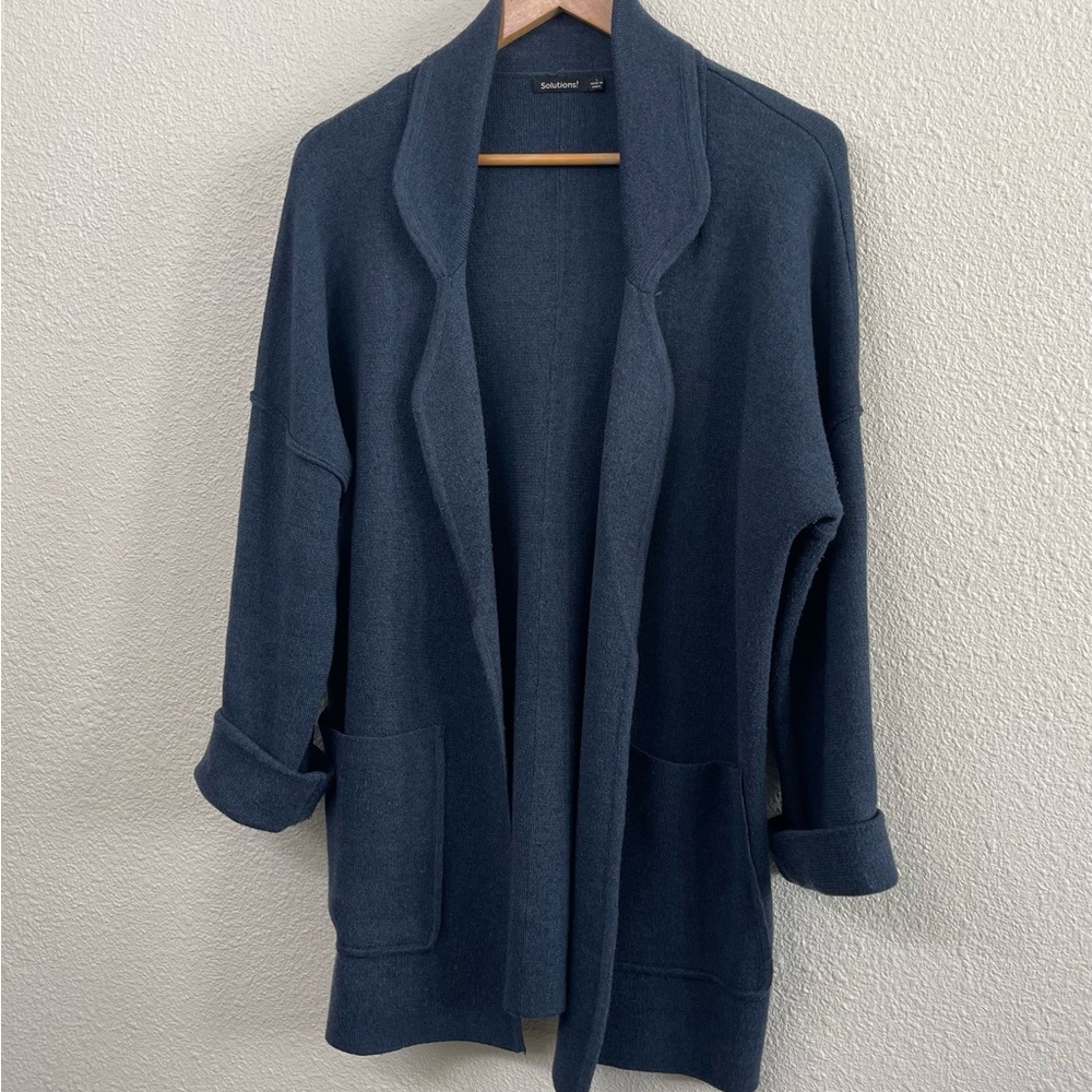 Women's Navy Sweater Cardigan Size Large